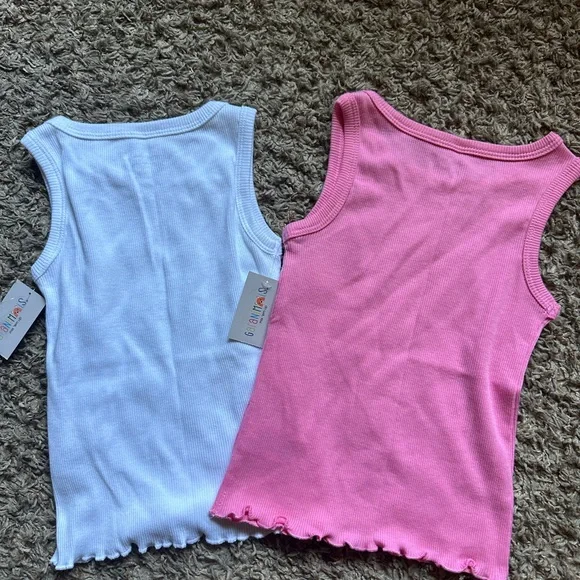 NWT *Set of 2* Girls Garanimals Tank Tops; Pink/White; Size 3T - Picture 8 of 8